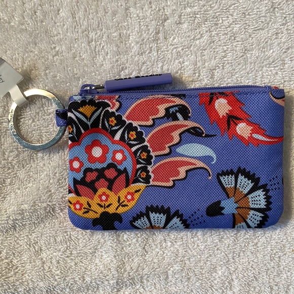 Vera Bradley Wide Lanyard & Zip ID Case in Mural Garden - Picture 9 of 10